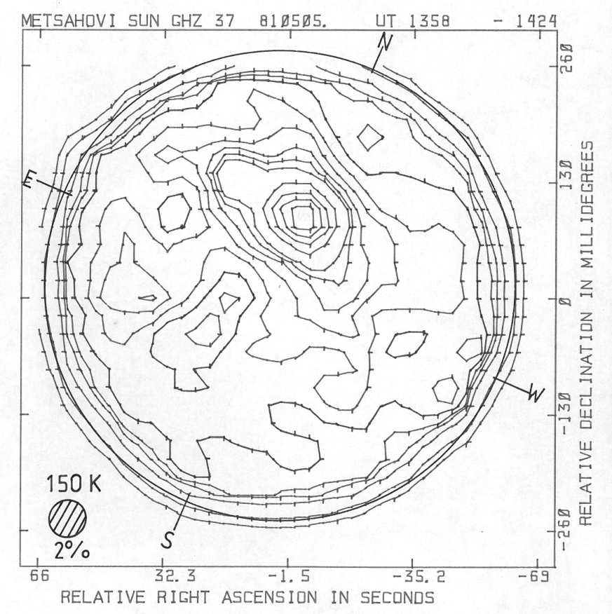 Scanned Metsähovi solar image